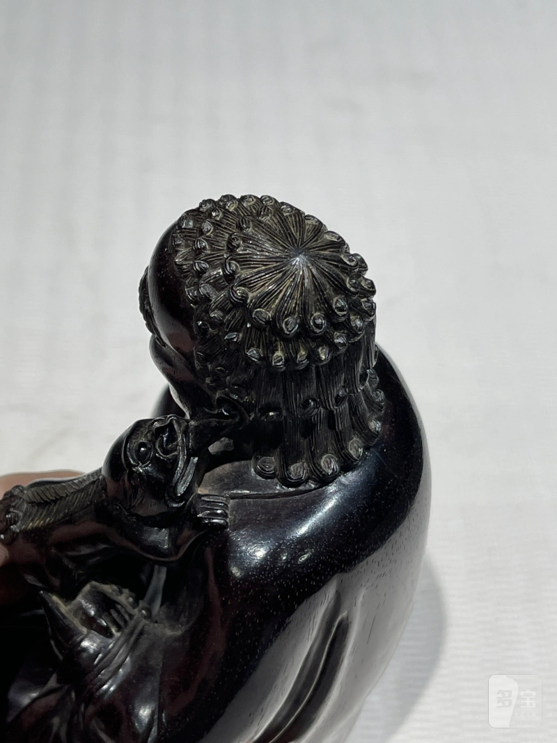 清代 紫檀木雕伏虎罗汉 - 图8
